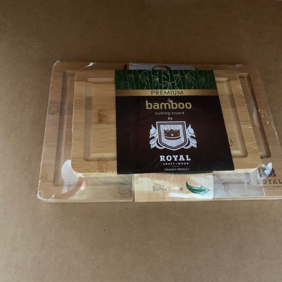 Wood Cutting Board Set of 2 - Bamboo Cutting Board - Kitchen Chopping Board - Picture 4 of 7